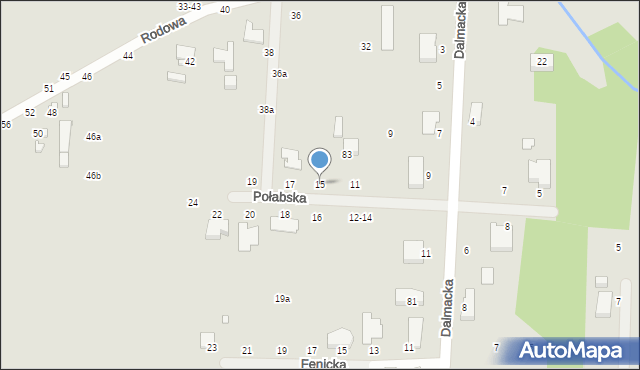 Kalisz, Połabska, 15, mapa Kalisza