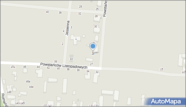 Kalisz, Powstańców Listopadowych, 29, mapa Kalisza