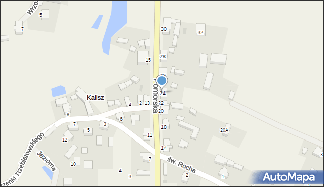 Kalisz, Pomorska, 24, mapa Kalisza