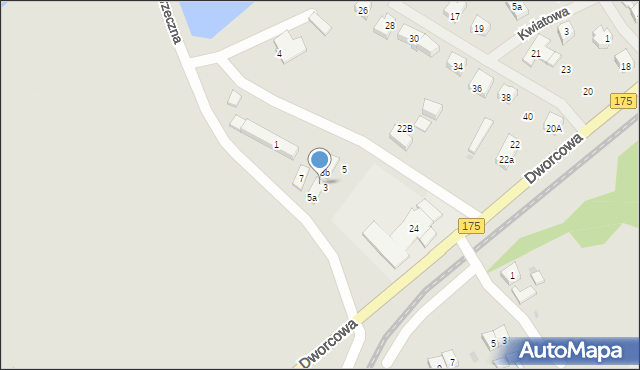 Kalisz Pomorski, Poprzeczna, 5d, mapa Kalisz Pomorski