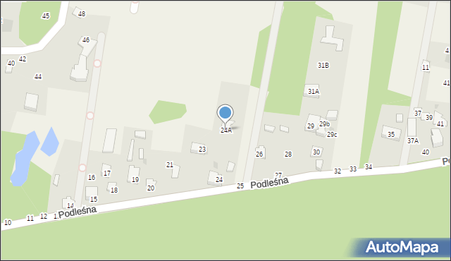 Kaliszki, Podleśna, 24A, mapa Kaliszki