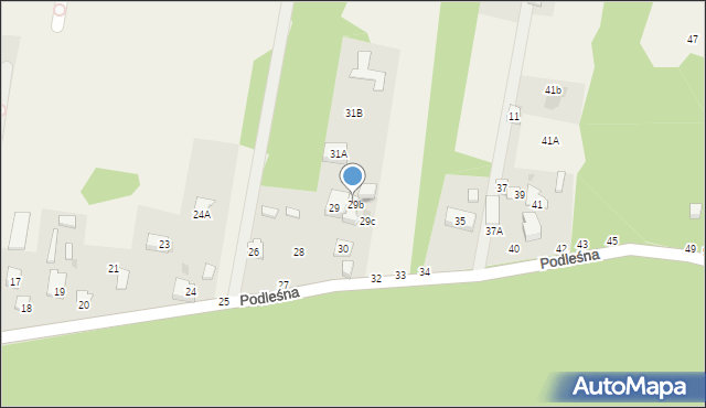 Kaliszki, Podleśna, 29A, mapa Kaliszki