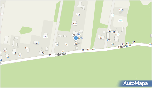 Kaliszki, Podleśna, 30, mapa Kaliszki