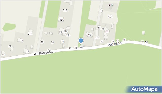 Kaliszki, Podleśna, 34, mapa Kaliszki