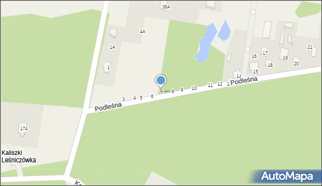Kaliszki, Podleśna, 7, mapa Kaliszki