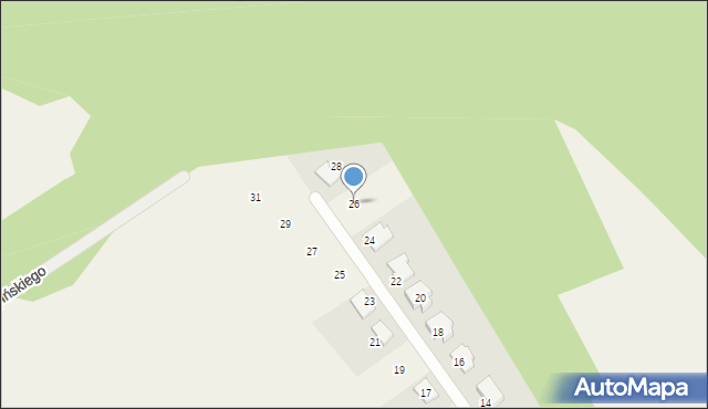 Kałuszyn, Podleśna, 26, mapa Kałuszyn