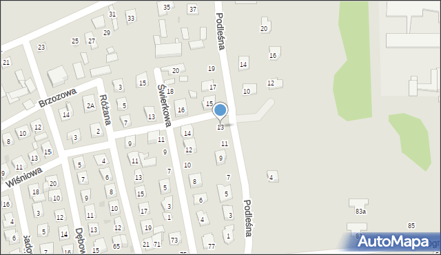 Kałuszyn, Podleśna, 13, mapa Kałuszyn