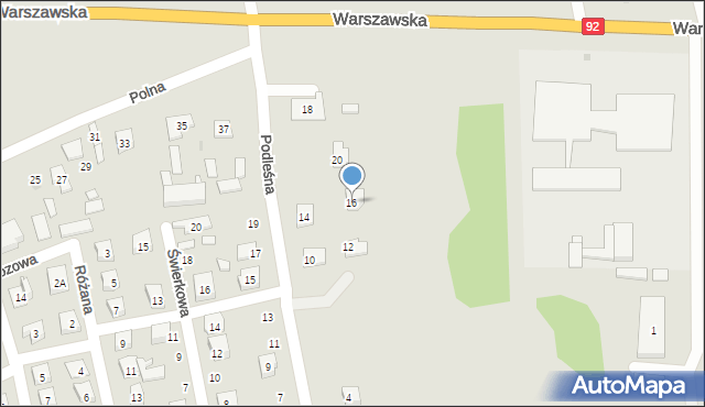 Kałuszyn, Podleśna, 16, mapa Kałuszyn