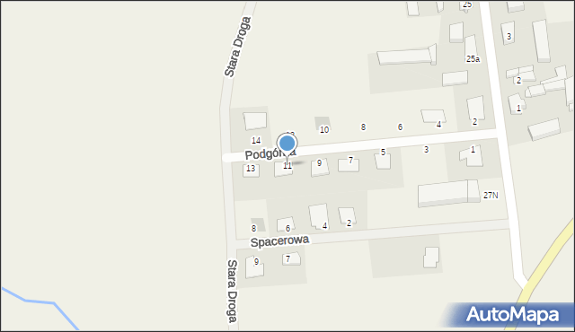 Kalwy, Podgórna, 11, mapa Kalwy