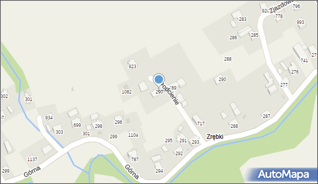 Kamesznica, Podcienie, 290, mapa Kamesznica