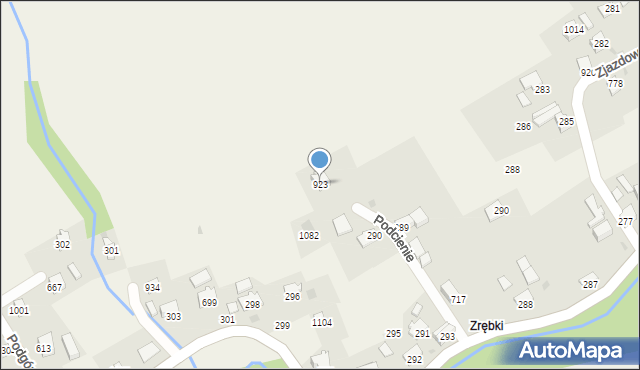 Kamesznica, Podcienie, 923, mapa Kamesznica