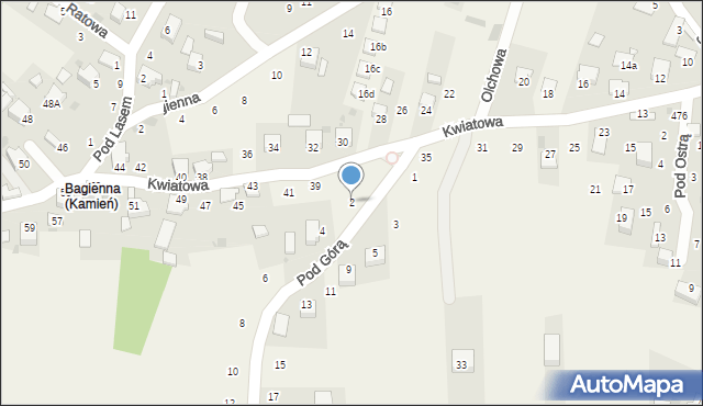 Kamień, Pod Górą, 2, mapa Kamień