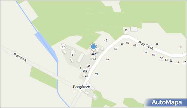 Kamień, Pod Górą, 44a, mapa Kamień