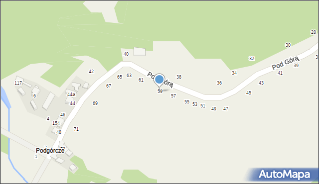 Kamień, Pod Górą, 59, mapa Kamień