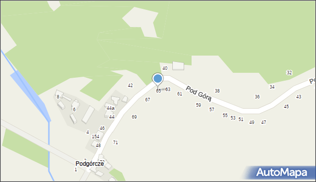 Kamień, Pod Górą, 65, mapa Kamień