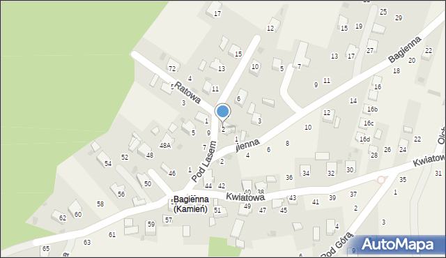 Kamień, Pod Lasem, 2, mapa Kamień