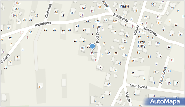 Kamień, Pod Ostrą, 13, mapa Kamień