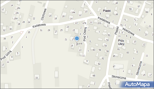 Kamień, Pod Ostrą, 15, mapa Kamień