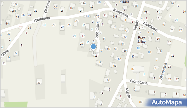 Kamień, Pod Ostrą, 8, mapa Kamień