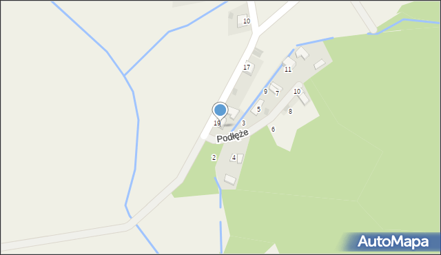 Kamień, Podłęże, 1, mapa Kamień