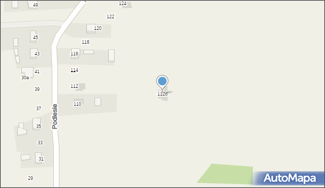 Kamień, Podlesie, 112d, mapa Kamień