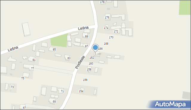 Kamień, Podlesie, 164, mapa Kamień