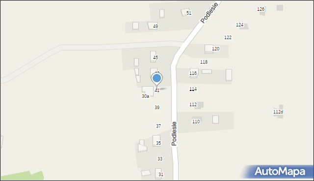 Kamień, Podlesie, 41, mapa Kamień