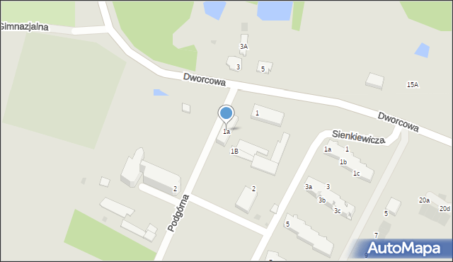 Kamień Krajeński, Podgórna, 1a, mapa Kamień Krajeński