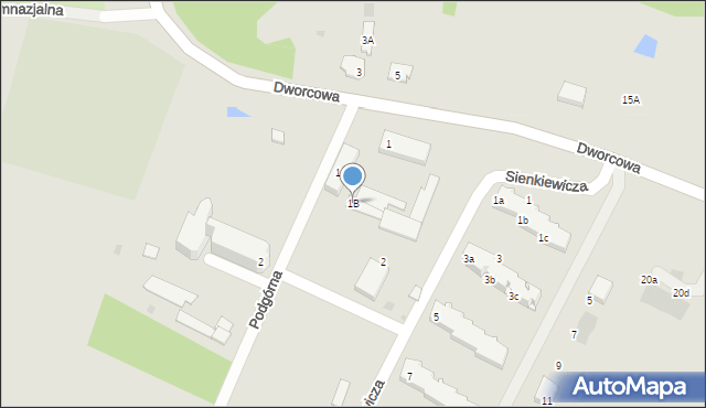 Kamień Krajeński, Podgórna, 1B, mapa Kamień Krajeński