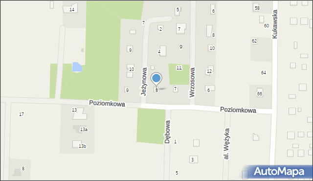 Kamieńczyk, Poziomkowa, 8, mapa Kamieńczyk