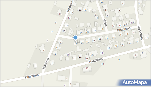 Kamieniec, Podgórna, 19, mapa Kamieniec