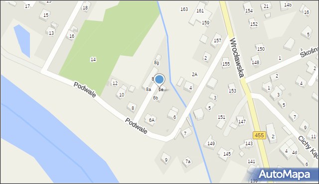 Kamieniec Wrocławski, Podwale, 6d, mapa Kamieniec Wrocławski