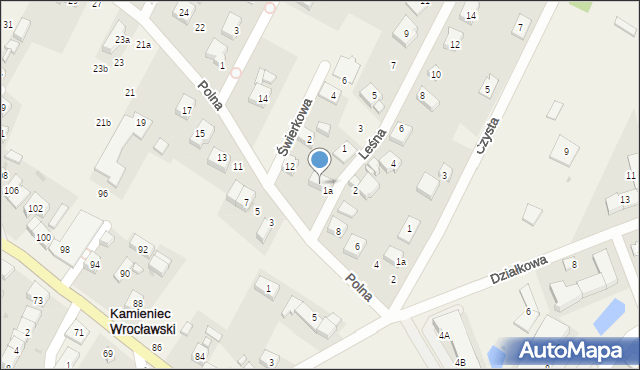 Kamieniec Wrocławski, Polna, 10, mapa Kamieniec Wrocławski