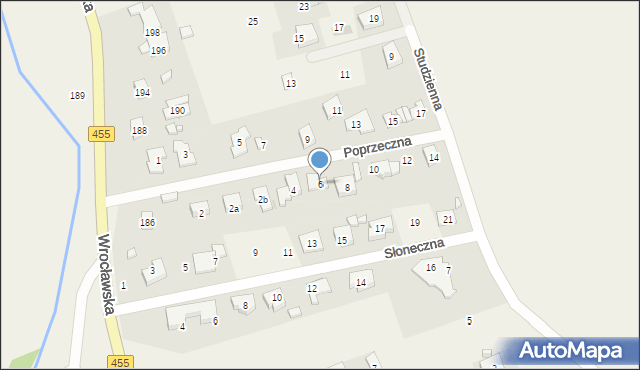 Kamieniec Wrocławski, Poprzeczna, 6, mapa Kamieniec Wrocławski