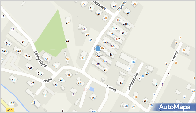Kamieniec Wrocławski, Porzeczkowa, 6A, mapa Kamieniec Wrocławski
