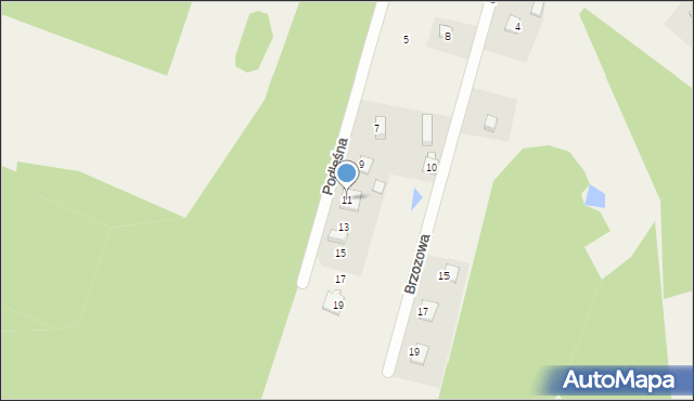 Kamionka, Podleśna, 11, mapa Kamionka