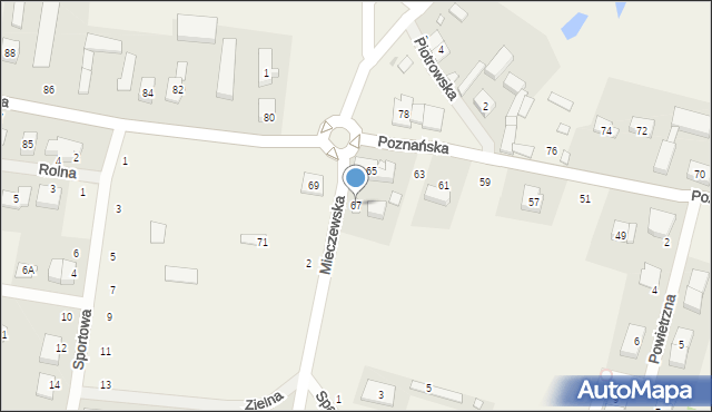 Kamionki, Poznańska, 67, mapa Kamionki