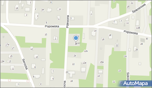 Kania Nowa, Północna, 26, mapa Kania Nowa