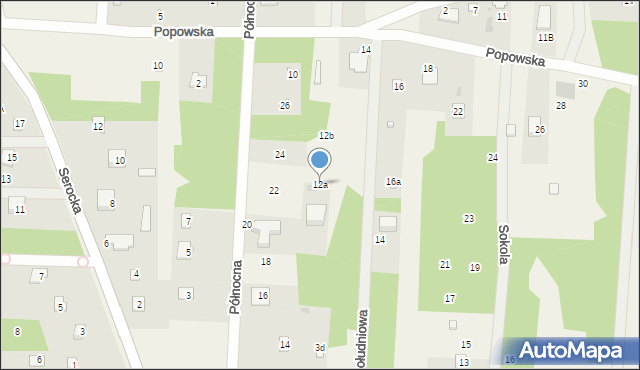 Kania Nowa, Popowska, 12a, mapa Kania Nowa