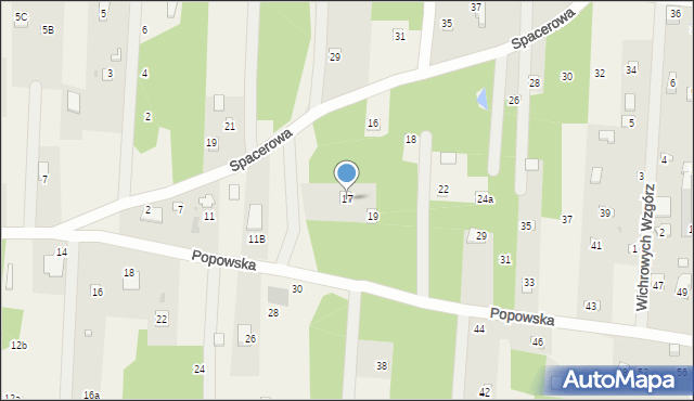 Kania Nowa, Popowska, 17, mapa Kania Nowa