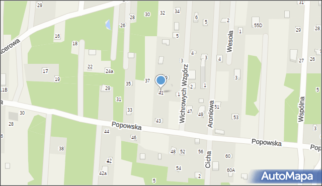 Kania Nowa, Popowska, 41, mapa Kania Nowa
