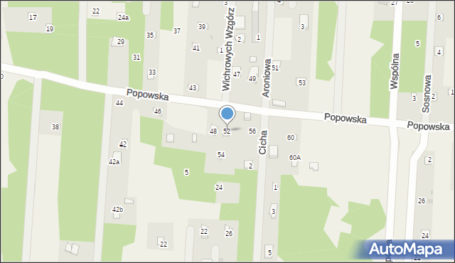Kania Nowa, Popowska, 52, mapa Kania Nowa