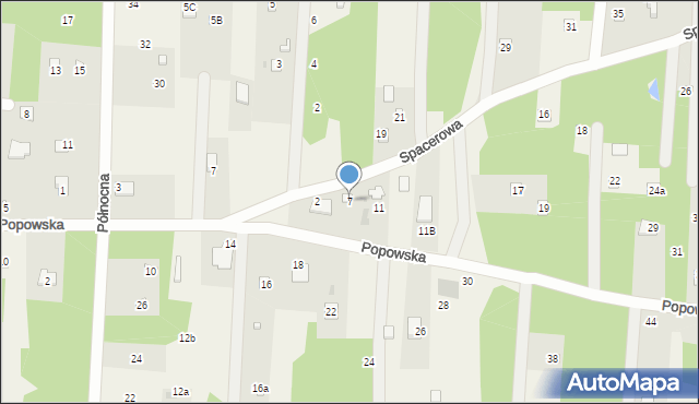 Kania Nowa, Popowska, 7, mapa Kania Nowa