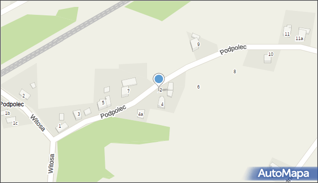 Kaniów, Podpolec, 4, mapa Kaniów