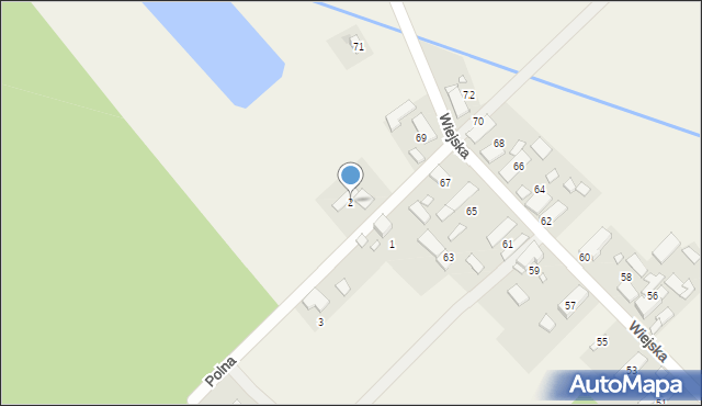 Kaniów, Polna, 2, mapa Kaniów