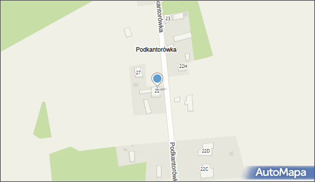 Kantorówka, Podkantorówka, 21, mapa Kantorówka
