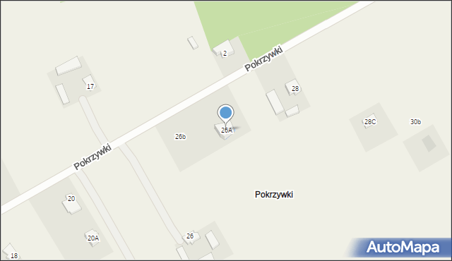 Karbowo, Pokrzywki, 26A, mapa Karbowo