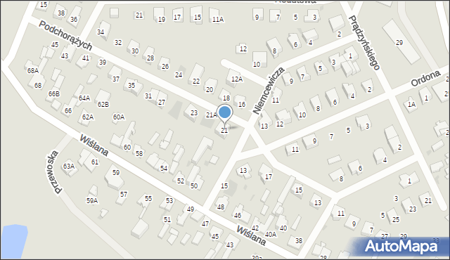 Karczew, Podchorążych, 21, mapa Karczew