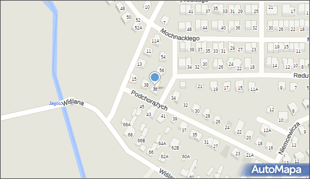 Karczew, Podchorążych, 36, mapa Karczew