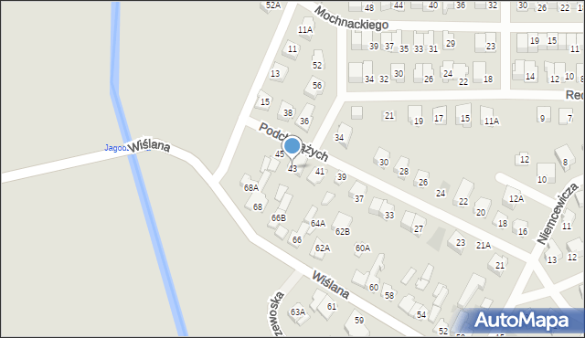 Karczew, Podchorążych, 43, mapa Karczew